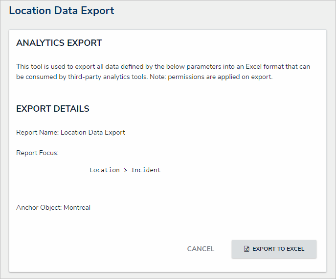 An Example of a Data Analytics Report in a View