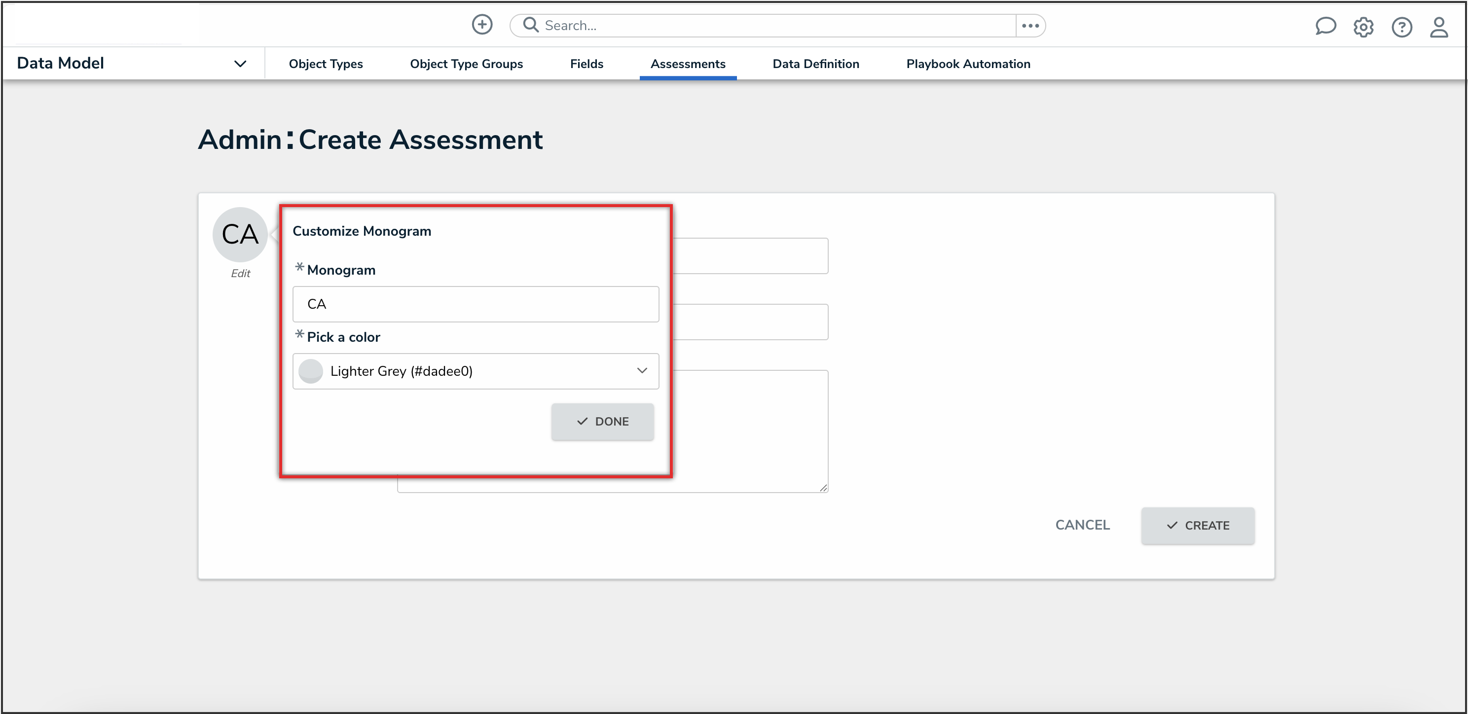 Customize Monogram Pop-Up