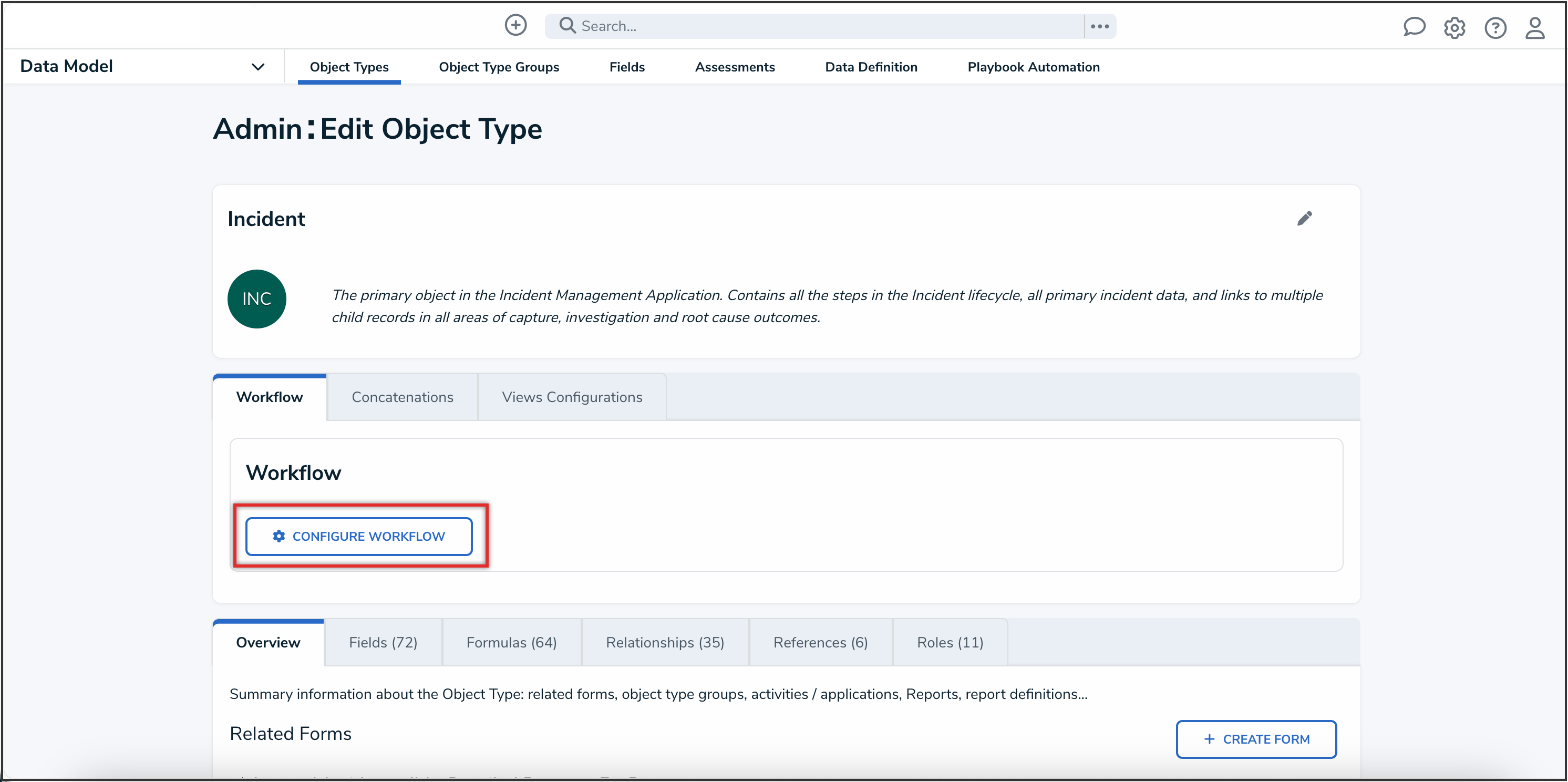 Configure Workflow Button