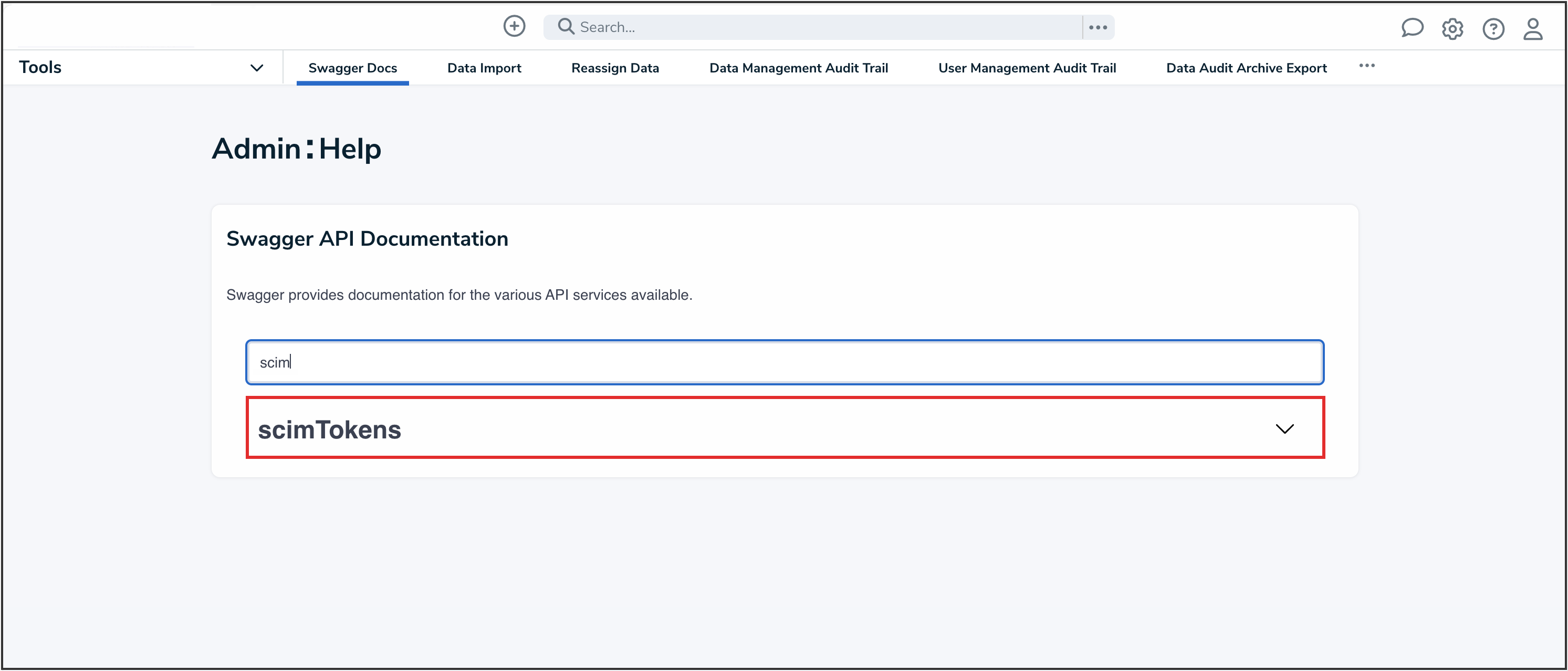 scimTokens API Topic