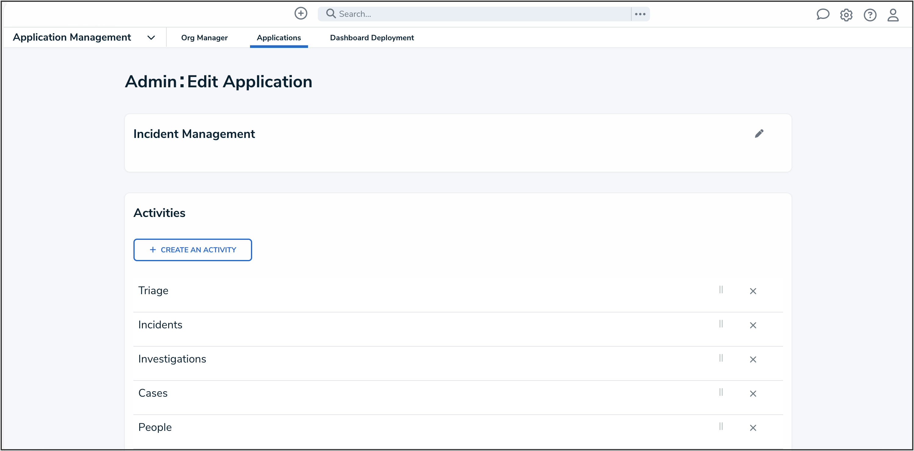 Admin: Edit Application Screen