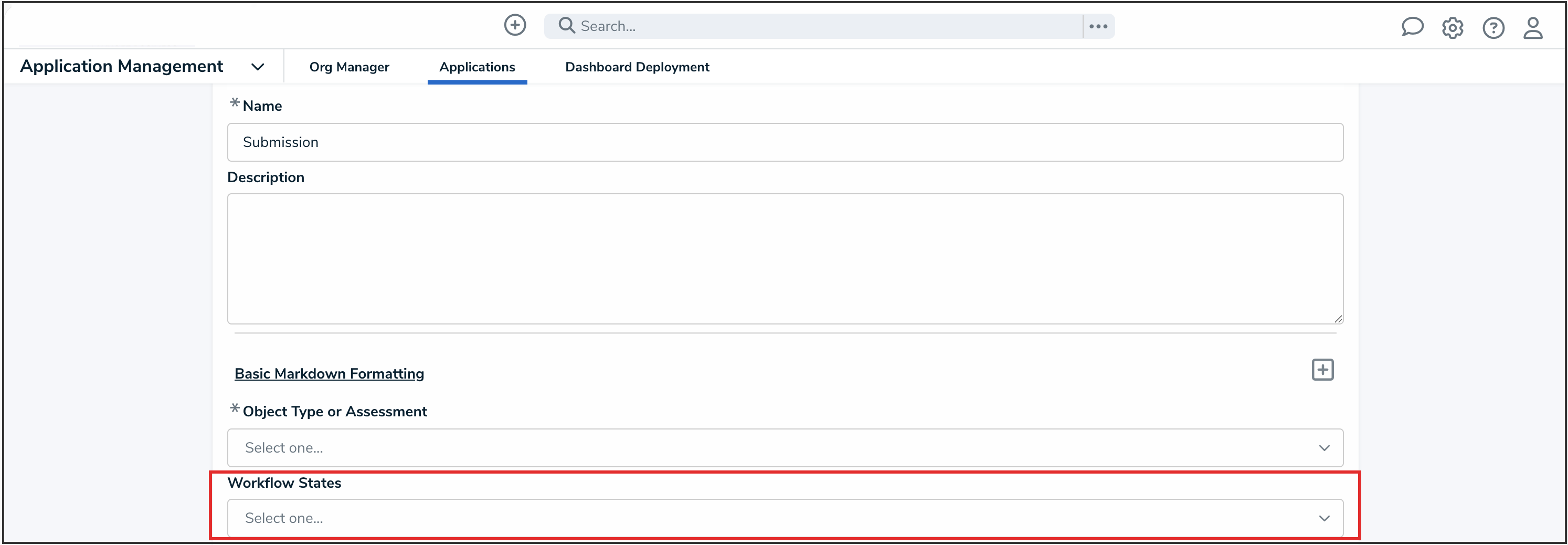 Workflow States Dropdown