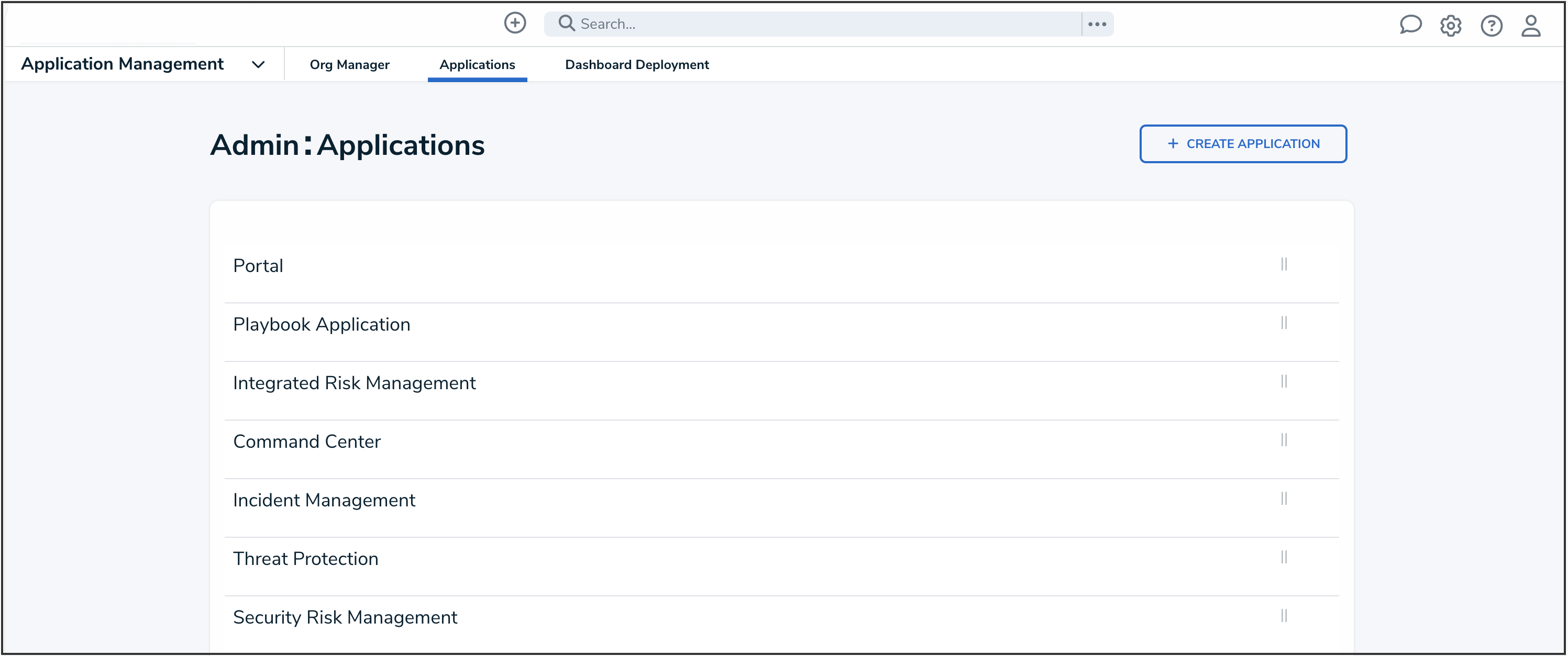 Admin: Applications Screen