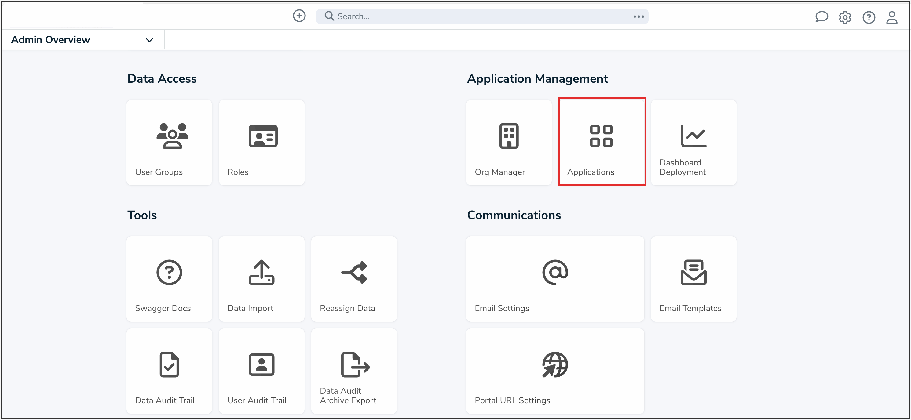 Applications Tile